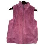 J.Crew Faux Fur Sleeveless Vest Pockets Zip Up Closure Lined Small Guava Berry Photo 12