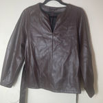 Banana Republic  brown vegan leather jacket Photo 0