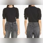 frame denim Frame Frankie Tee Shirt Puff Sleeve Black XS Cotton Minimal Whimsigoth Chic Photo 1