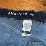 Ava & Viv  Midi Denim Jean Shorts Super Stretch Dark Wash Size 18W NWOT Photo 3