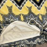 Studio One  Yellow and Black Sheath Dress Crew Neck | Size Large Photo 6