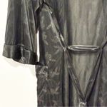 Playboy  Size Small/Medium Black Satin Bunny Print Belted House Bath Robe Photo 3
