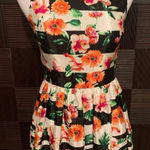 Saks 5th Avenue Saks Fifth Avenue RED floral and stripe dress Photo 0