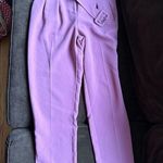 Topshop Pink Belted Pleated Ankle Trousers Old Rose Pink High Rise Tapered Sz 4 Photo 0