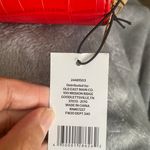 Wallet Faux Leather Croc Print Effect Red Double Zipper Photo 9