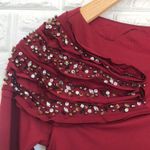 NIKIBIKI  burgundy‎ ruched long sleeve dress Photo 2
