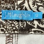 J. McLaughlin  Paisley Bohemian Lexi Jeans Size 12 Brown White Hippie Festival Photo 11