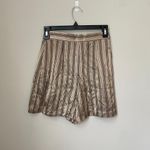 Vintage Judy Knapp California Womens Sz 3 Silky Striped Wrap Skort Bronze Black Gold Photo 1