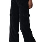 American Eagle  Women's Super High Rise Baggy Wide Leg Corduroy Cargo Pants Sz 10 Photo 0