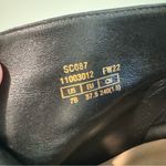 Stuart Weitzman Gardiner Black Lambskin Leather Tie Back Block Heel Booties 7B Photo 9