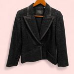 Dana Buchman Vintage 90’s luxury mohair wool boucle tuxedo collar metallic thread blazer Photo 1