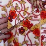 Vintage 1970's Dress Housecoat Zip Up Small Orange Size M Photo 3