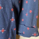 Carolyn Taylor  Dark Blue Floral Blouse large nwt Photo 9