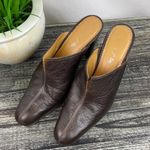 Unisa  Sultana Brown Leather Mule Heel Clog Shoe 7 Photo 2