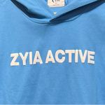 Zyia  NWT Blue Uppercut Crop Hoodie size Medium Photo 6