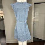 J.Crew NWT  Ruffle-sleeve Denim Mini Dress English Blue Wash Photo 2