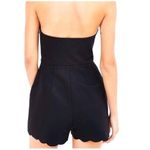Cooperative  Black Scalloped Strapless Romper Photo 1