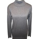 Ann Taylor Petite Gray Long Sleeve Mock Turtleneck Sweater Dress Size SP Photo 1