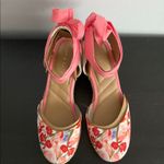 Kelly & Katie Pink and Red Espadrille Wedges Photo 2