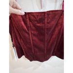 ASTR The LABEL Velvet Corset Crop Top Women's Large Burgundy Bustier Party NEW Photo 3