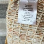 Monteau ‎ Yellow Floral Button Front Linen Blend Tank Top Size XL Photo 5