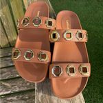 Moda Milan Slide‎ In Caramel Leather Larroudé Size 8 NWOB Photo 0
