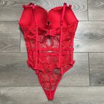 Victoria's Secret Victoria’s Secret Bombshell Red Lace Teddy Bodysuit (Flaw) Size Large Photo 8