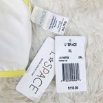 l*space L* Pamela Racerback Bikini Top White Yellow Colorblock Bralette Size XL New Photo 6