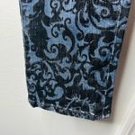 J Brand  Women's Black & Blue Brocad Floral Design Skinny Leg Denim Jeans Size 29 Photo 10