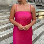 Boutique Mini Embroidered Satin Dress Pink Size L Photo 0