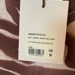 Tan Patterned Sheer Dress Brown Size M Photo 3