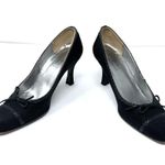 PHYLLIS POLAND for BERGDORF GOODMAN, fabric heels, made in Italy, size 8.5 Black Photo 1