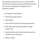 Elaine Kim Tech Stretch Zip Off Midi Dress Gray Size XS Photo 15