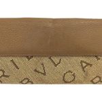 BVLGARI  Logo Mania Beige Canvas Leather Long Bifold Wallet, 7.5"x4.1" Photo 0