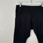 Pact Organic Cotton Black Side Pockets Cropped Leggings, Size XL Photo 3