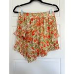 MISA Los Angeles Palma Mini Skirt, Valencia Floral Red & Green | Size M Photo 5
