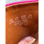 Franco Sarto  mandy Slip On Silver Hardware Dark Pink Sandals 8.5 Photo 6