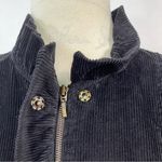 Twiggy Black Corduroy Motorcycle Ruffle Neck Front Jacket Size L Size L Photo 9