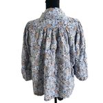 Free People  Happy Days Floral Blouse Medium Women’s Blue Photo 2