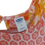 Old Navy Size Medium M Bright Pink Orange Tank Floral Top Vacation Summer Photo 4