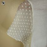 J.Crew NWT  White Swiss Dot Sheer Sleeve Silk Blend Cotton T-Shirt Top Size XS Photo 3