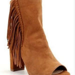 Gianni Bini Renny fringe peep toe booties size 10 Photo 0
