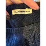 Club Monaco  Sweater Women Medium Navy Blue‎ Metallic Cable Knit Pullover Preppy Photo 8