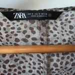ZARA Leopard Print Sheer Cropped Top Size Small Photo 2