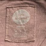 Life is Good Vintage 70's Style Long Sleeve Brown V-Neck Top ~ Women's LARGE Photo 3