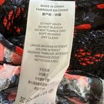 IRO  River Smocked Fil Coupe Mini Dress Women's Size 2‎ Red Blue Silk Blend Print Photo 13