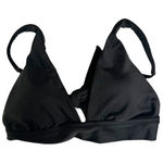 Aerie Swim Bikini Top Size Small Solid Black Tie Back Adjustable Strap NWT Photo 0