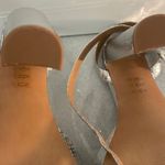 ASOS DESIGN Nutshell platform barely there heels in silver snake Sz 9 Photo 1