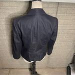 Pantology Women's Dark Wash Denim Blazer Jacket Sparkle Buttons Size 12 Gray Photo 2