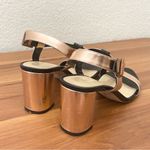 Kate Spade NY Rose Gold/Black Chunky Block Heel Sandals Size 6.5 Photo 4